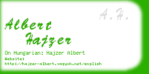 albert hajzer business card